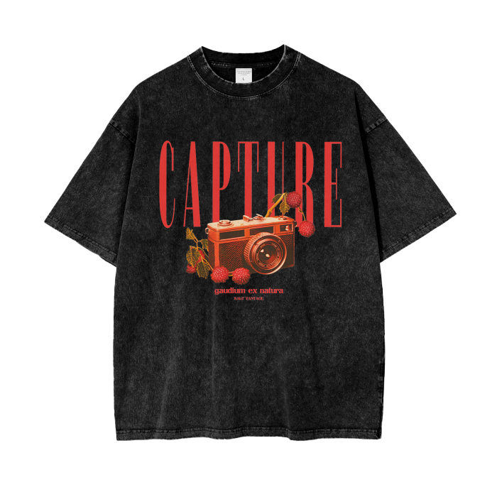 CAPTURE - Heavyweight Oversized Acid Wash T-Shirt